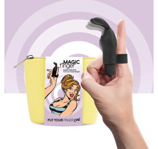 FeelzToys - Magic Finger Vibrator Zwart Czarny